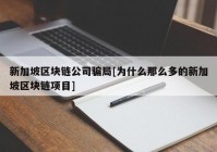 新加坡区块链公司骗局[为什么那么多的新加坡区块链项目]